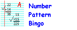 Number Pattern Bingo